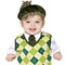 Toddler Golfer Costume White Shirt Plaid Pants Beret and Golf Set